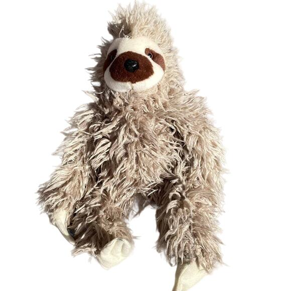 Wild Republic Sloth Plush 18" Shaggy 3 Toed Tan Stuffed Animal Toy Jungle Zoo - Picture 1 of 11